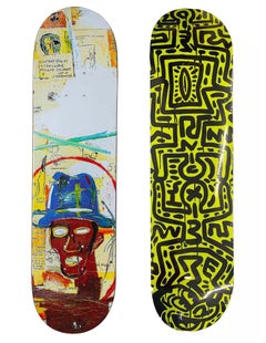 Basquiat Keith Haring skateboard decks (set of 2 works) 