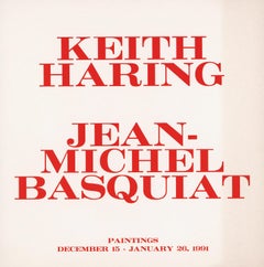 Basquiat Keith Haring Tony Shafrazi Gallery 1991 (announcement)