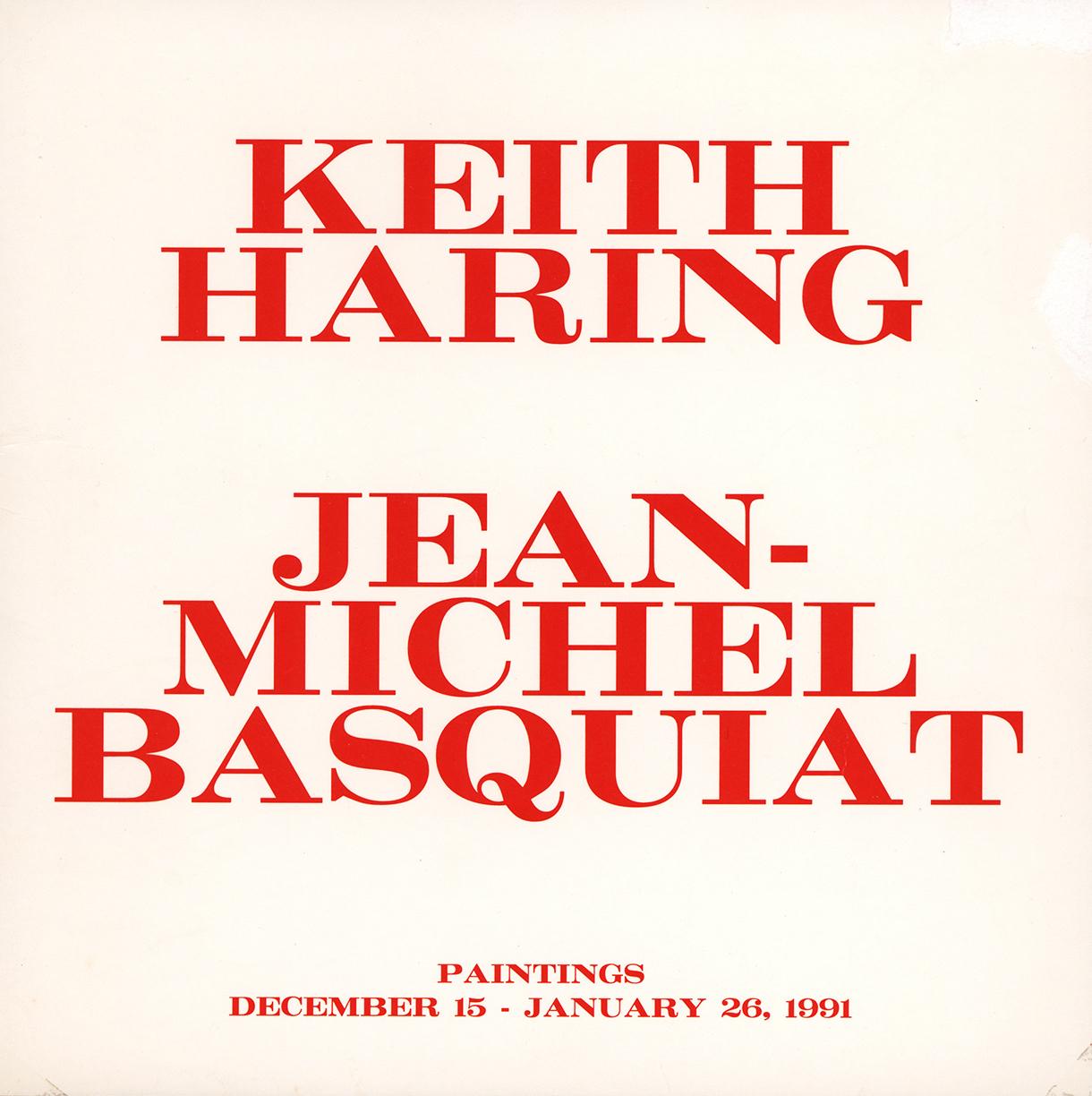 (after) Jean-Michel Basquiat Figurative Print - Basquiat Keith Haring Tony Shafrazi Gallery 1991 (Basquiat Keith Haring 1991)