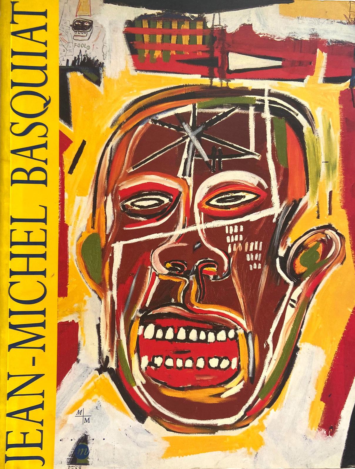 Catalogue d'exposition original, pour Jean-Michel Basquiat - A Retrospective ; Musée Cantini, Marseille, France, 1992.

Couverture illustrée avec rabats, 192 pages ; environ 10 x 12 pouces (30 x 23 cm).

Environ 65 reproductions en couleur plus