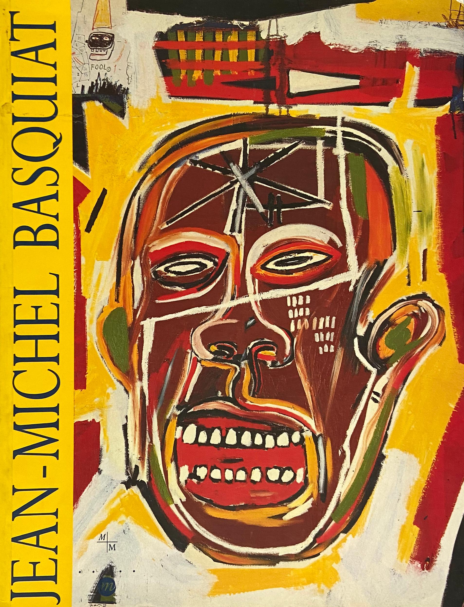 Catalogue d'exposition original, pour Jean-Michel Basquiat - A Retrospective ; Musée Cantini, Marseille, France, 1992.

Couverture illustrée avec rabats, 192 pages ; environ 10 x 12 pouces (30 x 23 cm).

Environ 65 reproductions en couleur plus