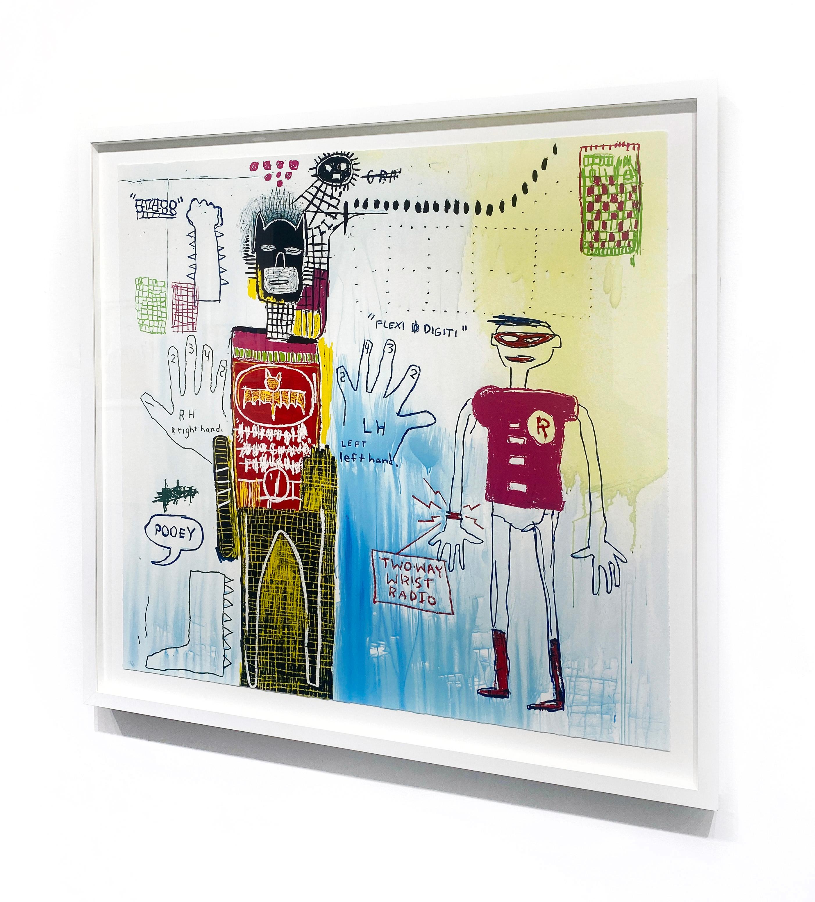 Artist:  Basquiat, Jean Michel
Title:  Piano Lesson
Series:  Superhero Portfolio
Date:  1982-1987/2022
Medium:  Screenprint
Unframed Dimensions:  40