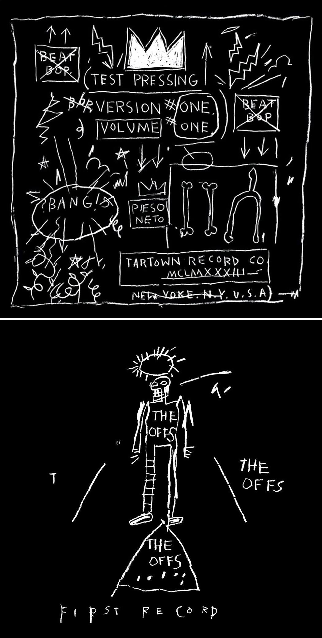 Basquiat record art: set of 2 (Basquiat The Offs Basquiat Beat Bop 2014/2019) - Art by Jean-Michel Basquiat