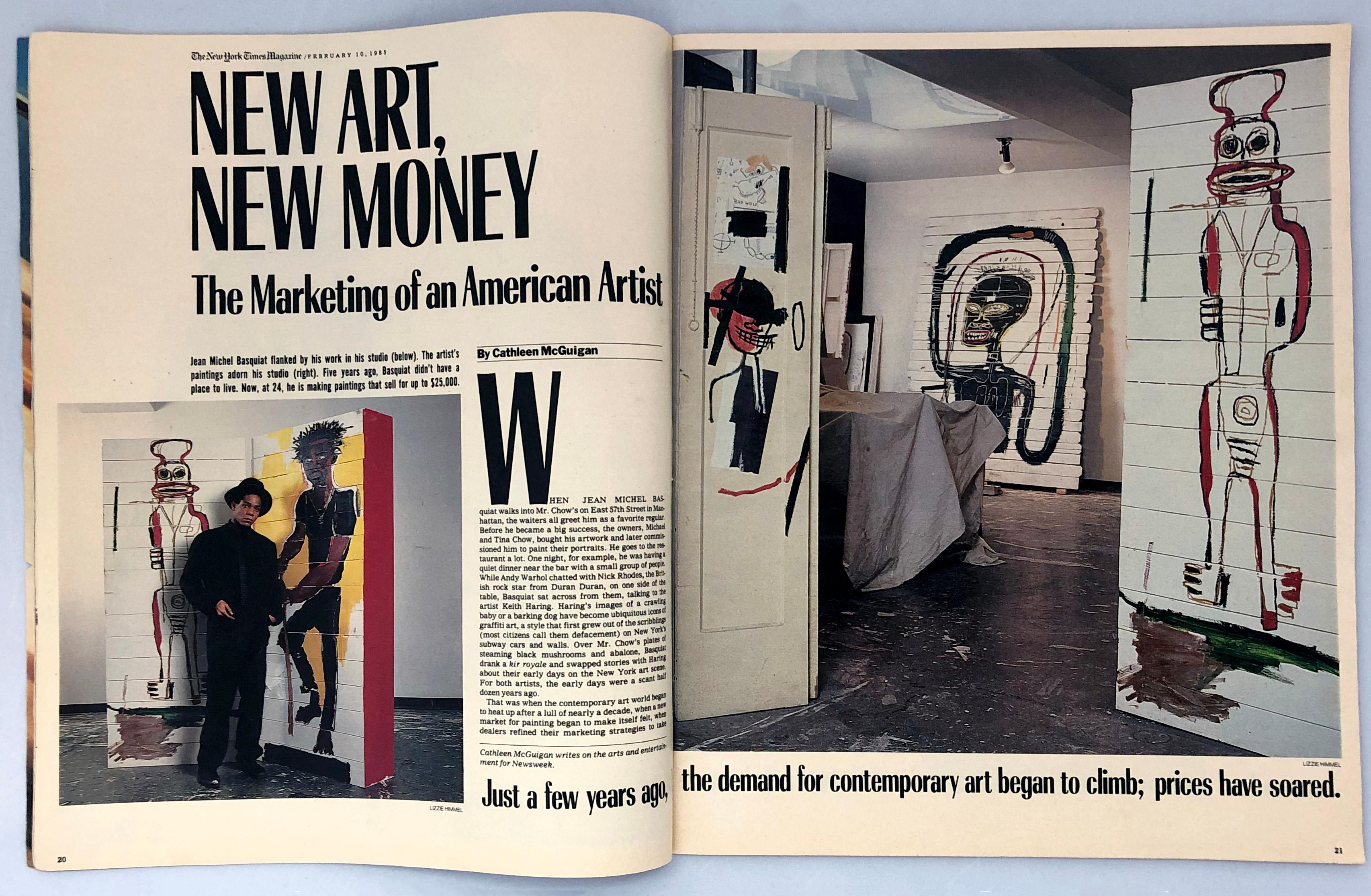 Jean-Michel Basquiat, The New York Times Magazine, February 1985  For Sale 1