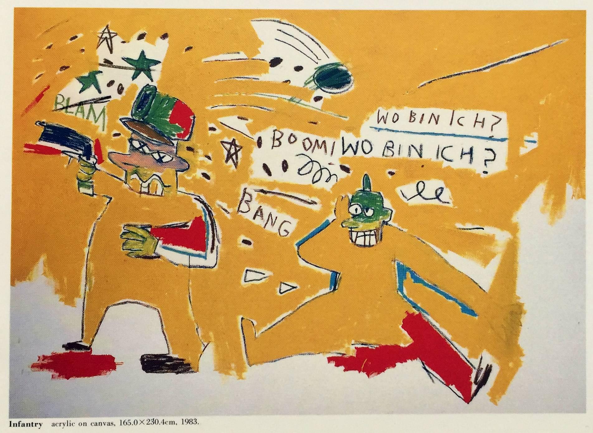 Basquiat Tokyo announcement (Basquiat Infantry) – Print von after Jean-Michel Basquiat
