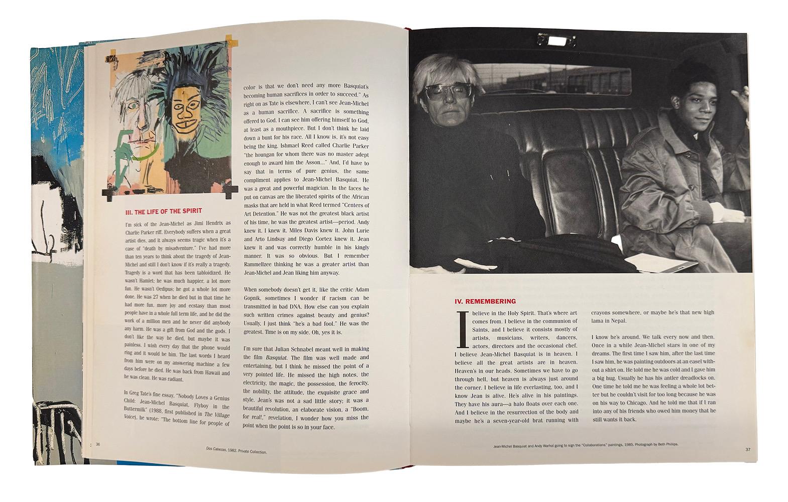 Jean-Michel Basquiat Tony Shafrazi Gallery 1999 :
u2028Rare édition limitée de 1999 d'une monographie de Basquiat à couverture rigide publiée à l'occasion d'une importante exposition posthume de Basquiat tenue à la Tony Shafrazi Gallery New York. Le