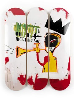 Vintage Basquiat Trumpet Skate Decks, Set of Three