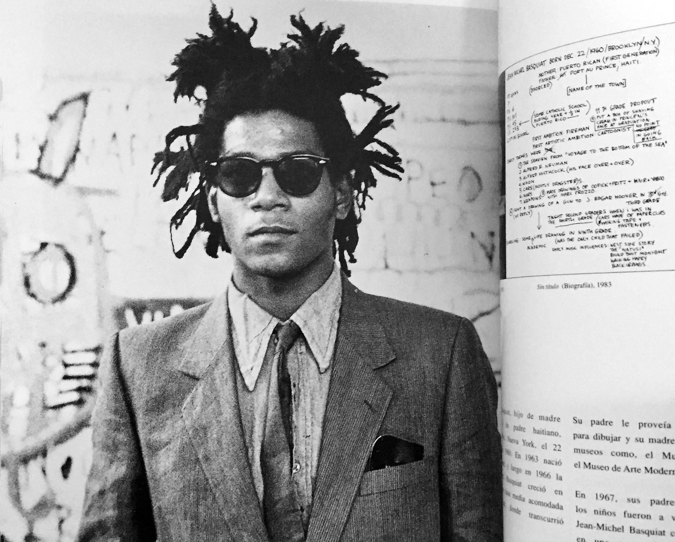 Jean-Michel Basquiat, Works on Paper:  rare vintage catalog to the 1997 exhibit at the Museu Nacional de Bellas Artes, Buenos Aires, Argentina.

Illustrated cover with flaps, 128 pages 9.5 x 12 inches (30 x 24 cm). Approximately 75 color