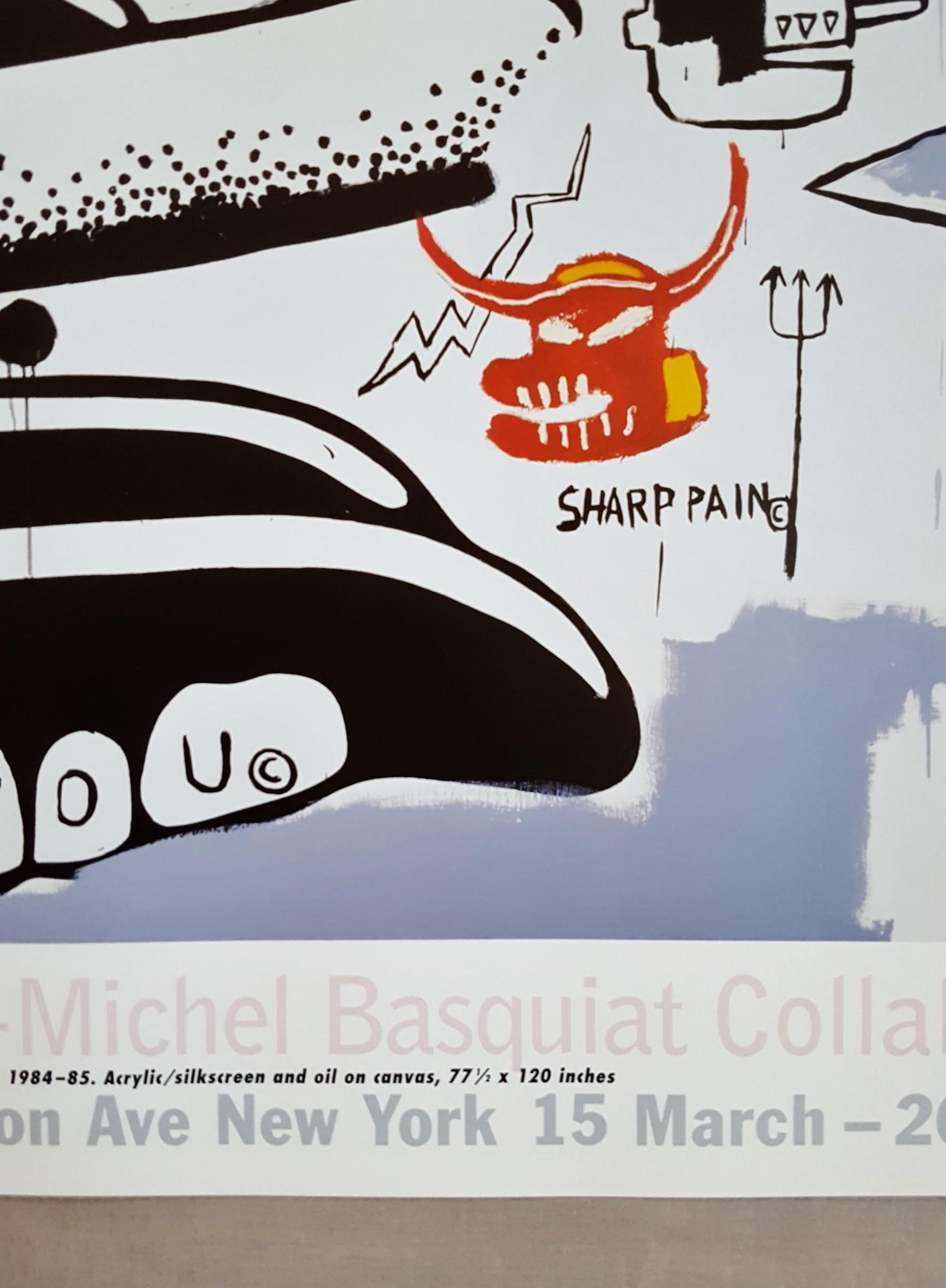A vintage offset-lithograph exhibition poster after American artist Jean-Michel Basquiat (1960-1988) and American artist Andy Warhol (1928-1987) titled 