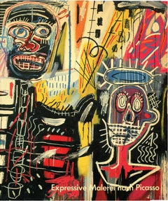 Peinture expressive d'après le catalogue Picasso 1983 (couverture de Basquiat) 