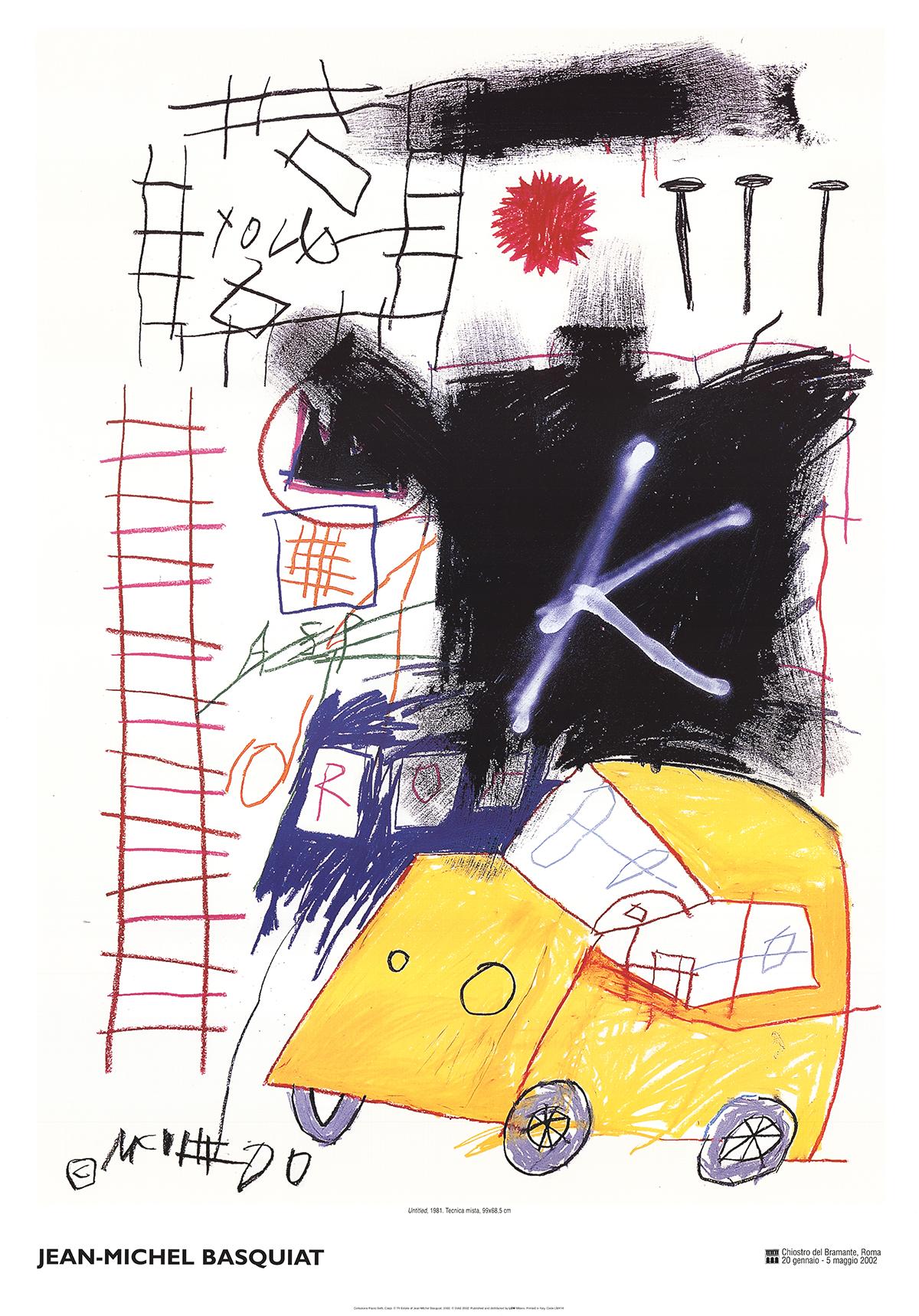Jean-Michel Basquiat - City Taxi - 2002 Offset Lithograph 39.5" x 27.5" - Print by after Jean-Michel Basquiat