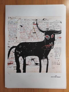  Jean-Michel Basquiat , Lithograph, Numbered, The "Beef Ribs Longhorn"