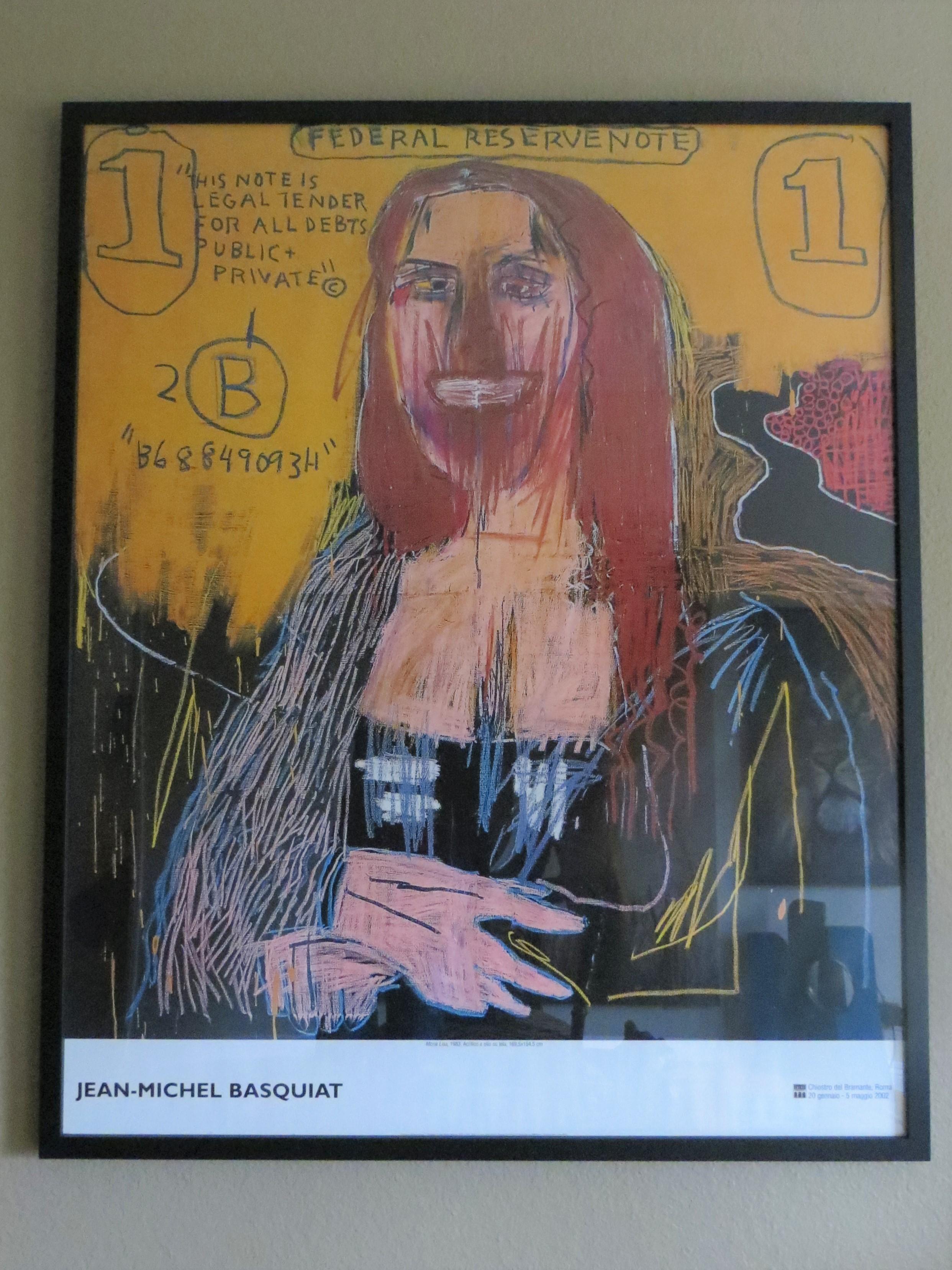  Jean-Michel Basquiat Mona Lisa Exhibition Poster - Street Art Print by after Jean-Michel Basquiat