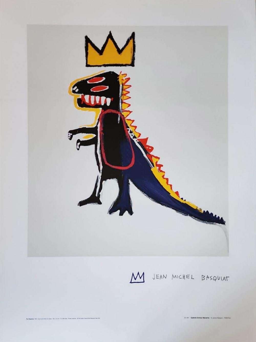 after Jean-Michel Basquiat Interior Print - JEAN MICHEL BASQUIAT, PEZ DISPENSER 1997' VERY RARE LIMITED EDITION ESTATE LITHO