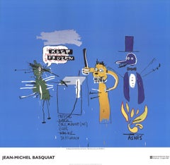 JEAN-MICHEL BASQUIAT Die Dingoes, die mit ihrem Gummi in der Hand halten
