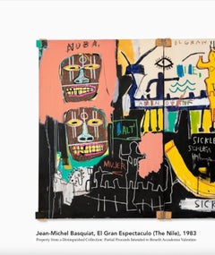 Jean-Michel Basquiat "The Nile" Large Screenprint Poster, Framed
