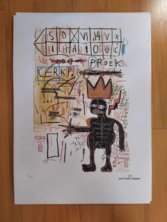  Jean-Michel Basquiat , "With Strings Two" Lithograph numbered 