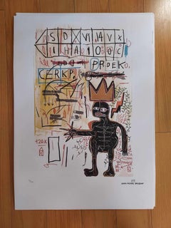 Jean-Michel Basquiat , "With Strings Two" Lithograph numbered