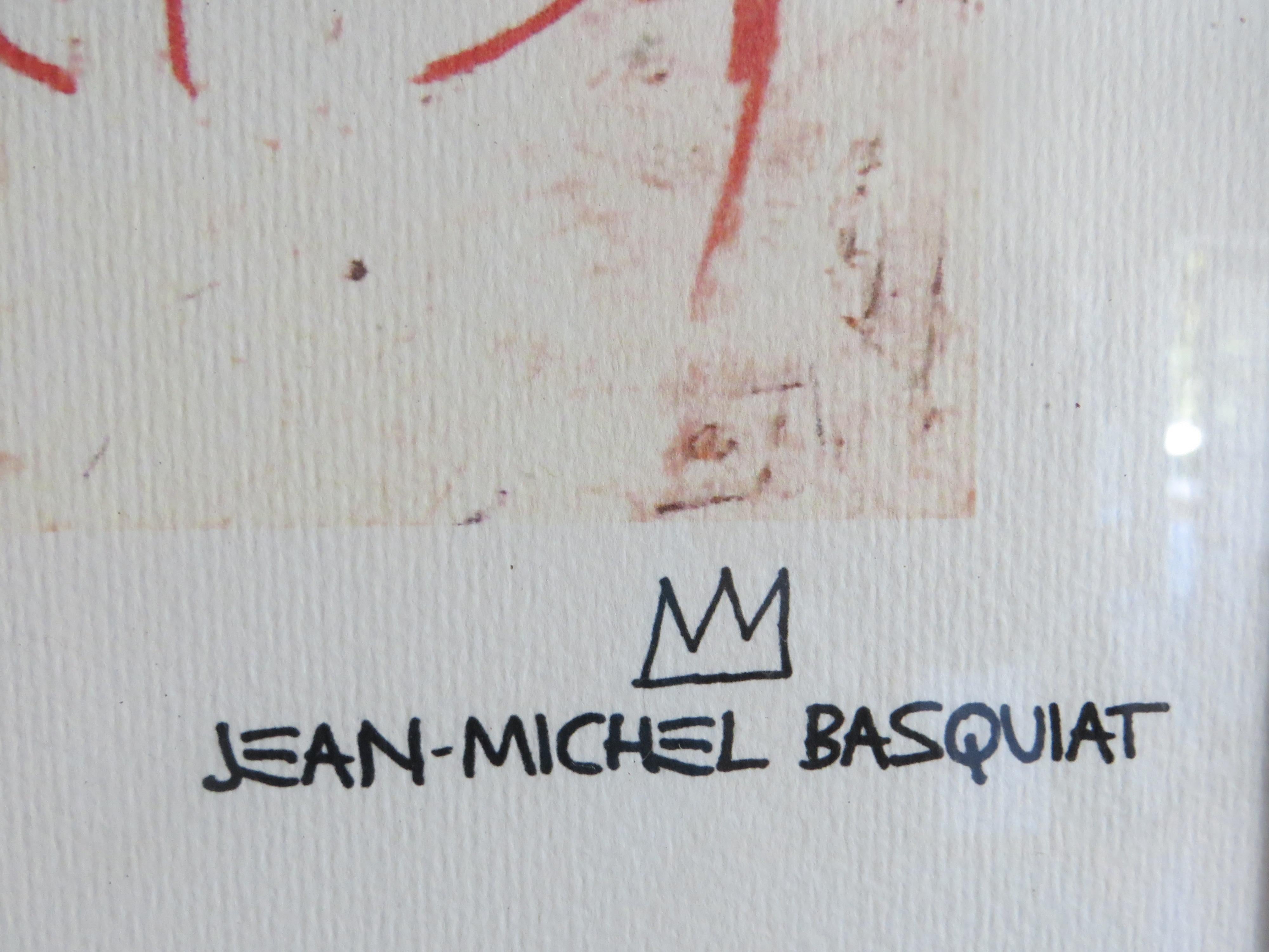 The Estate of Jean-Michel Basquiat,  Lithograph, 1113/ 300 Ltd  - Gray Figurative Print by after Jean-Michel Basquiat