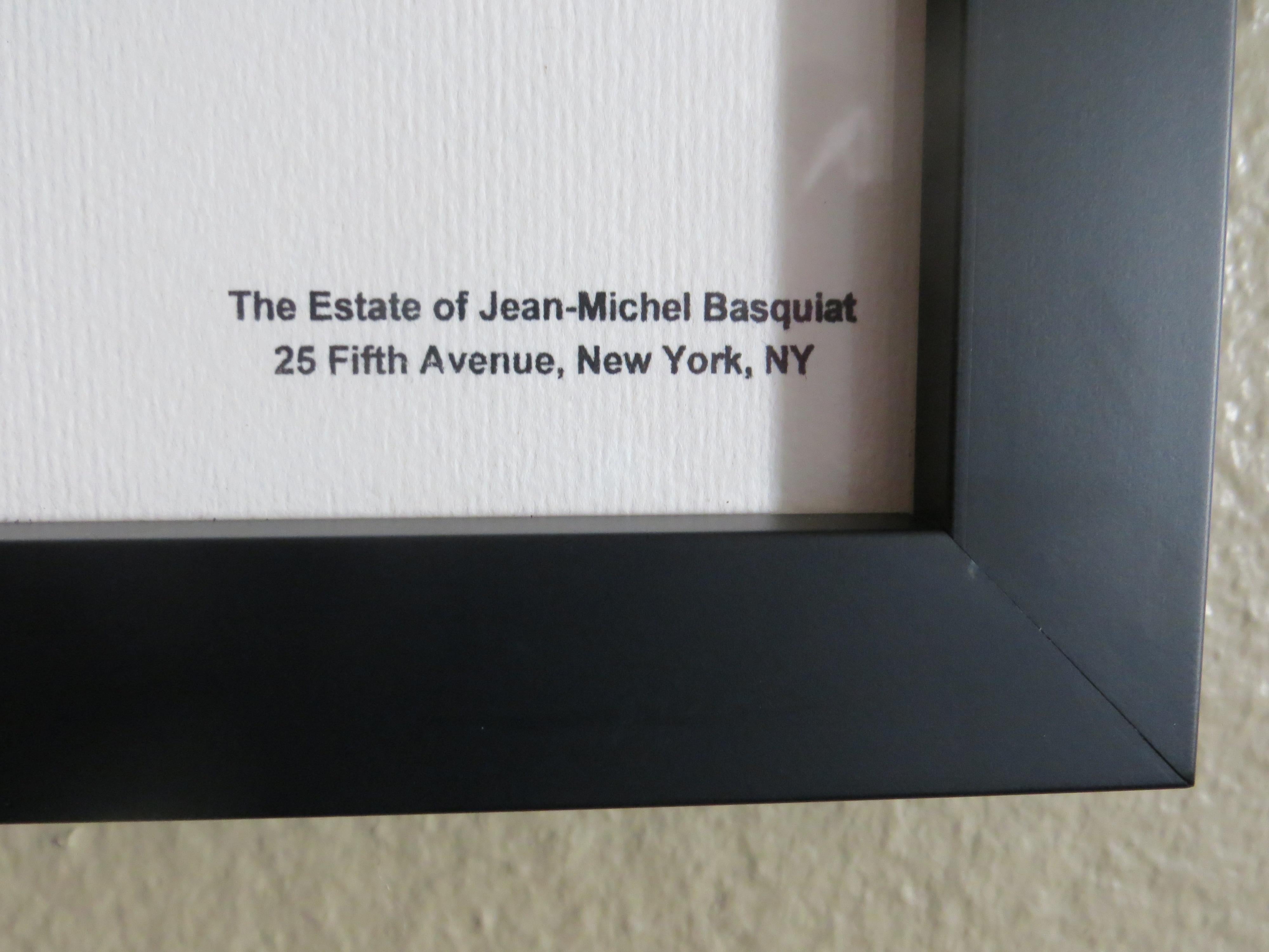 The Estate of Jean-Michel Basquiat,  Lithograph, 1113/ 300 Ltd  - Gray Figurative Print by (after) Jean-Michel Basquiat