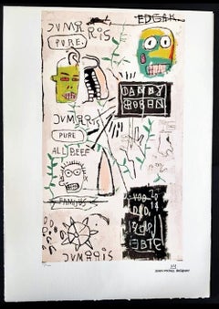 Jean-Michel Basquiat , Lithograph, "Danny Rosen" Limited Edit /300