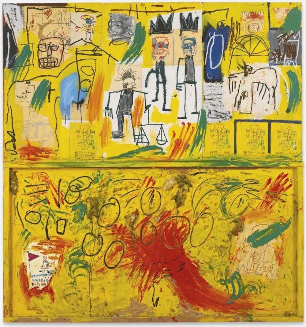 after Jean-Michel Basquiat Figurative Print - Jean Michel-Basquiat, Lithograph Numbered, "Yellow tar & Feathers"
