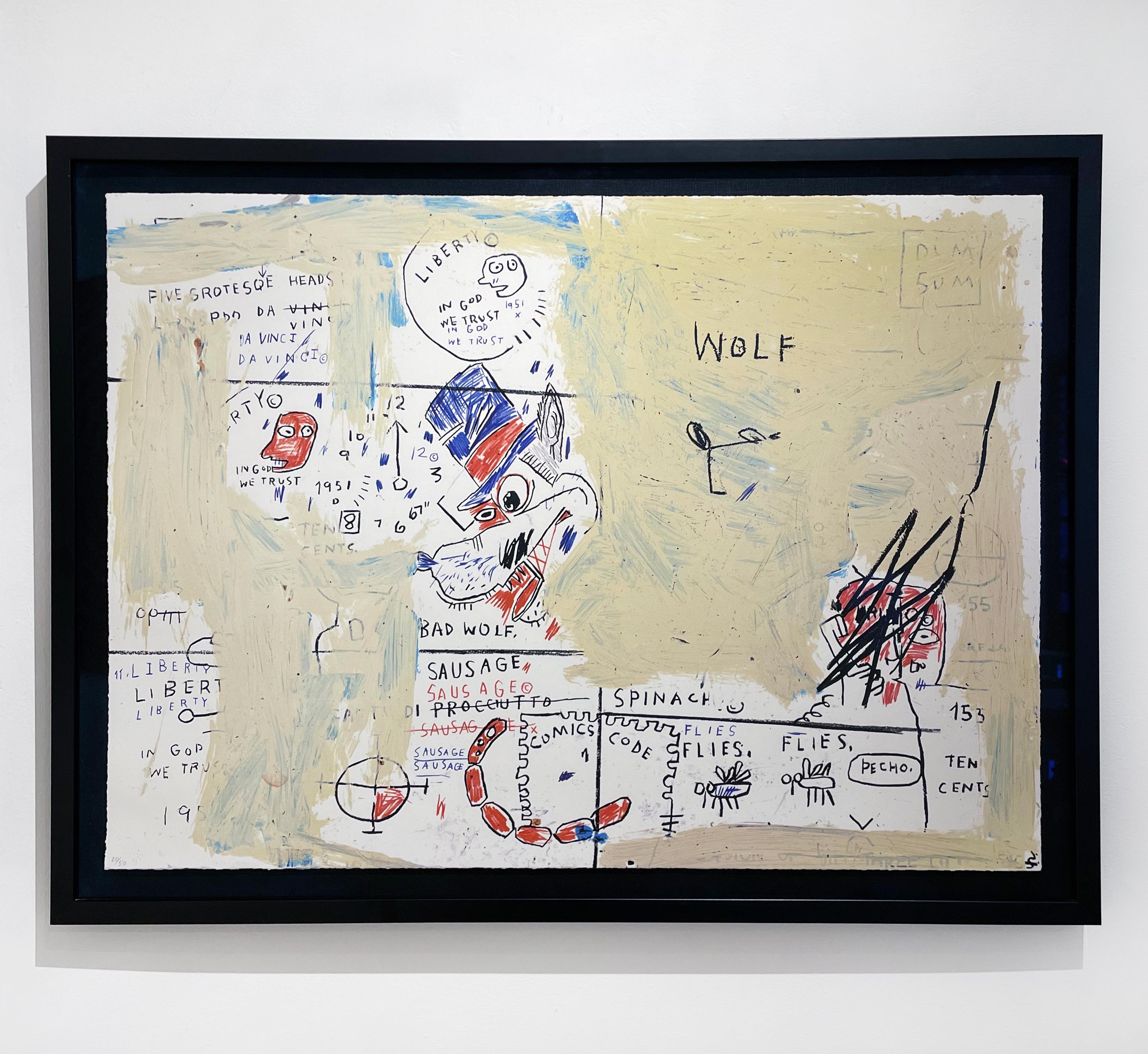 Wolf Sausage - Print by (after) Jean-Michel Basquiat