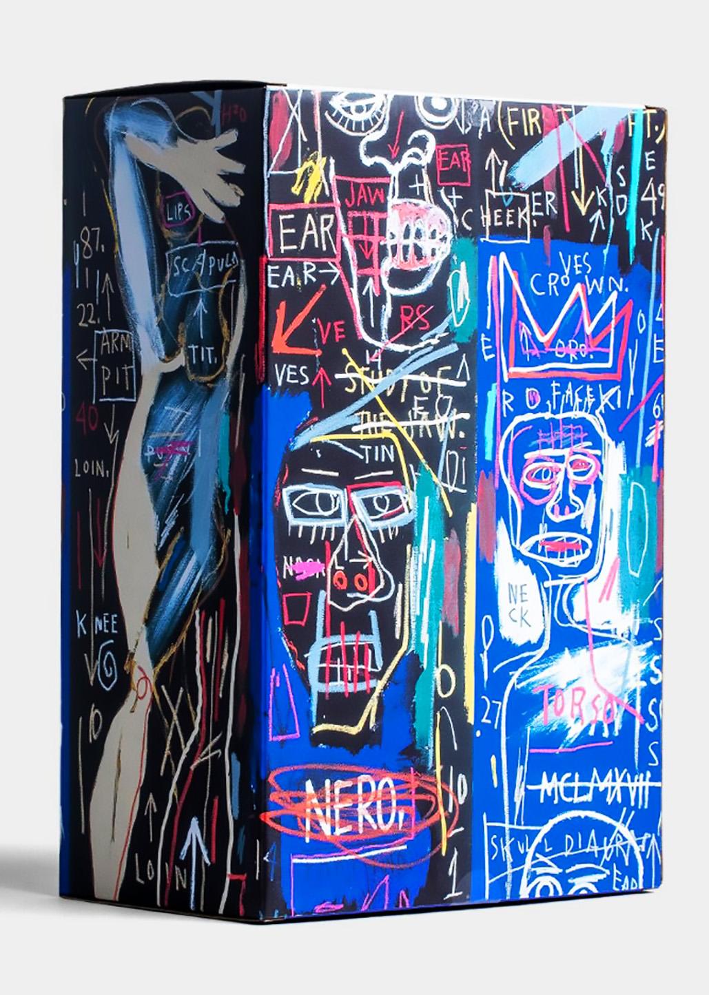 Jean-Michel Basquiat 1000% Bearbrick Vinyl Figure : 
Une statue Bearbrick Basquiat de belle taille (27 pouces) et de grande collection, dont la marque et la licence ont été accordées par la succession de Jean-Michel Basquiat. L'objet de collection