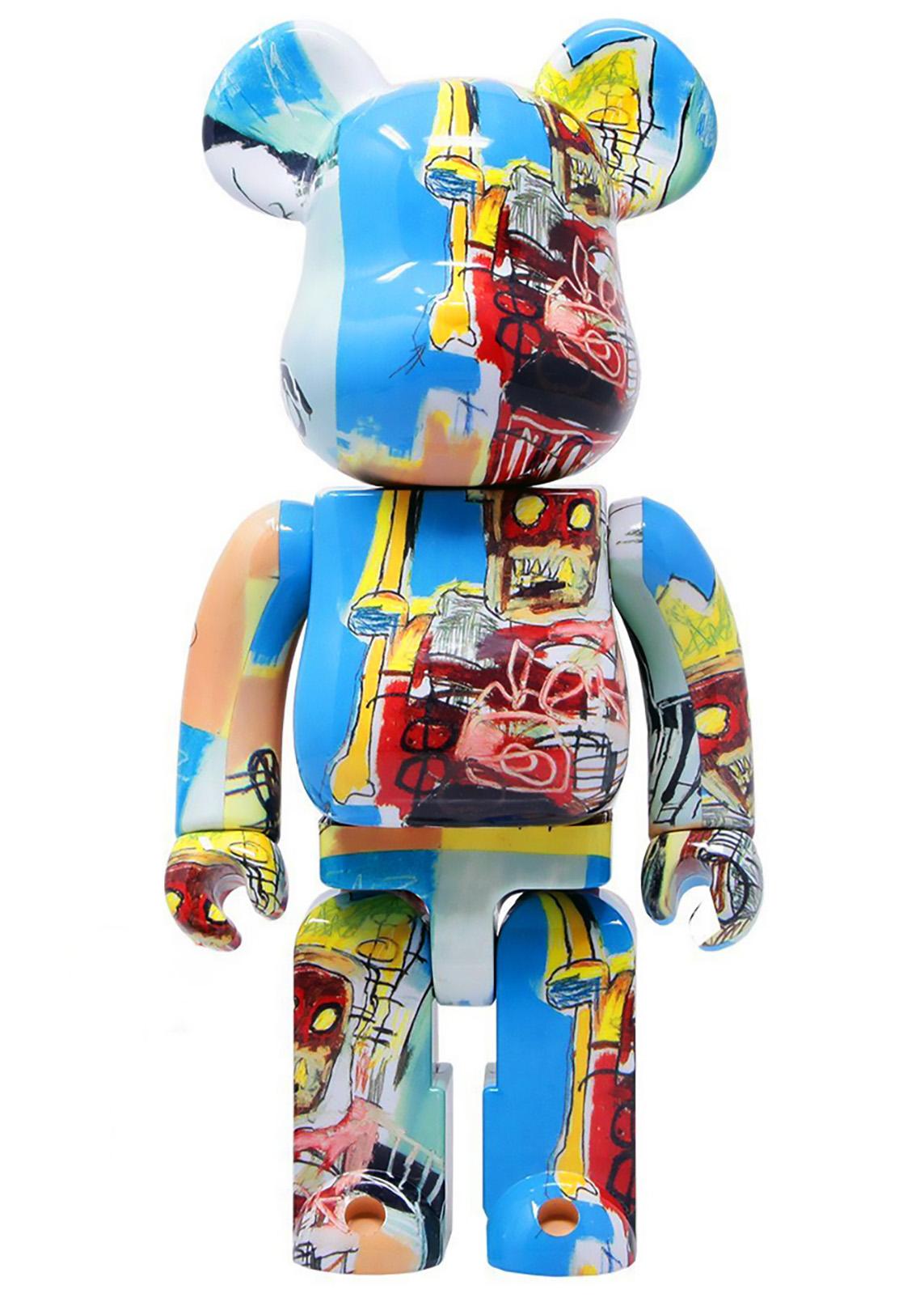 Bearbrick and Estate of Jean-Michel Basquiat Vinyl Figures: Set of two (400% & 100%):
A unique, timeless collectible trademarked & licensed by the Estate of Jean-Michel Basquiat. The partnered collectible reveals details from Basquiat's untitled