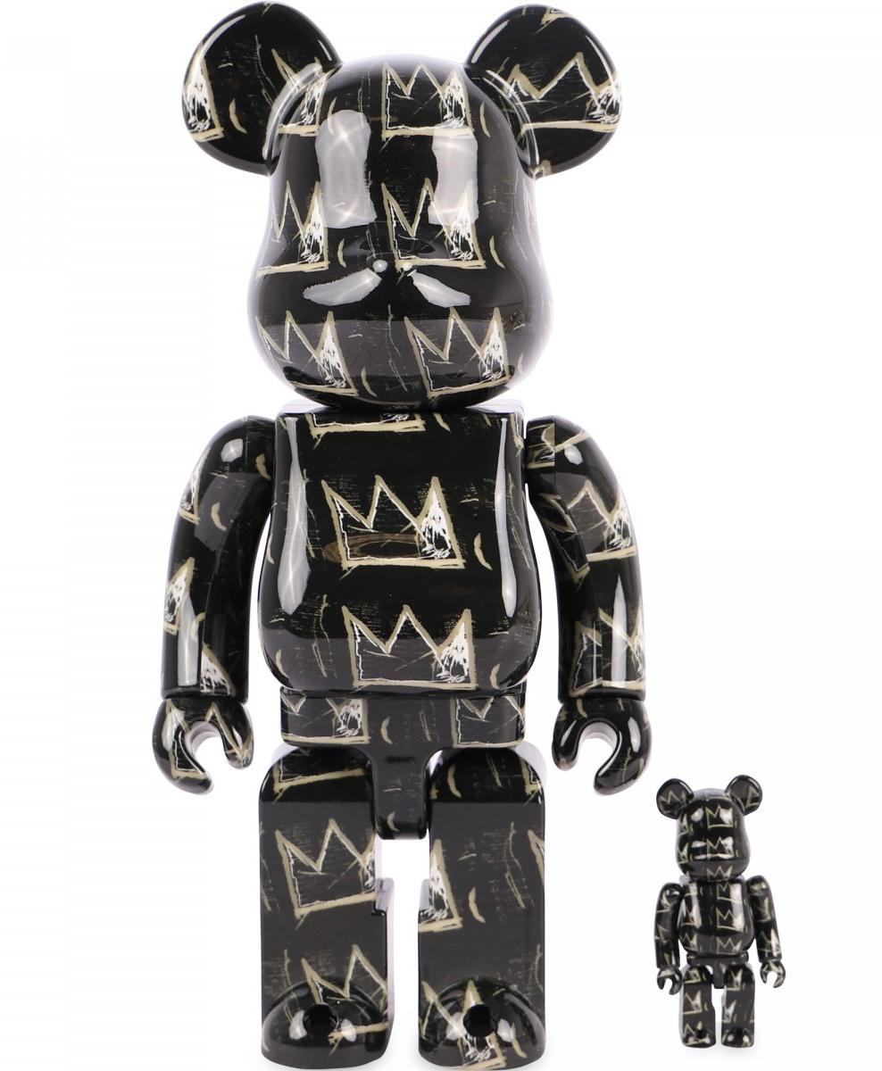 Figurative Sculpture after Jean-Michel Basquiat - Basquiat Bearbrick 400 %  (Basquiat BE@RBRICK)