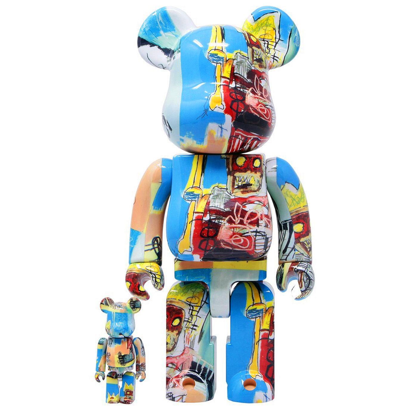 Juego de 4 compañeros Basquiat Bearbrick 400% (Basquiat BE@RBRICK) en venta 4