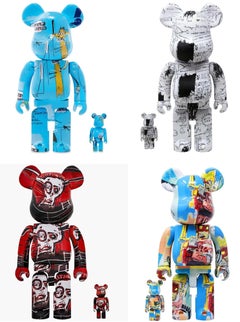 Juego de 4 compañeros Basquiat Bearbrick 400% (Basquiat BE@RBRICK)