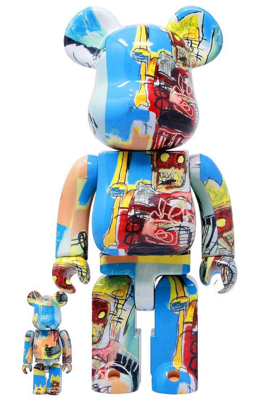 Be@rbrick x Estate of Jean-Michel Basquiat 400% and 100%, set of 2 For Sale 1