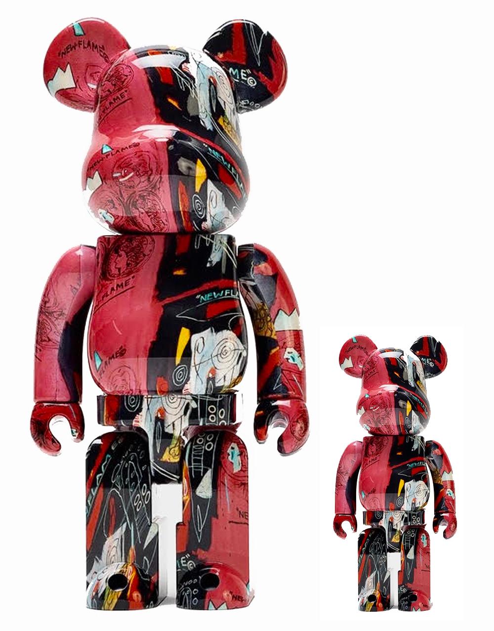 Warhol Basquiat Bearbrick 400% figures set of 2 (Warhol Basquiat Be@rbrick) For Sale 1
