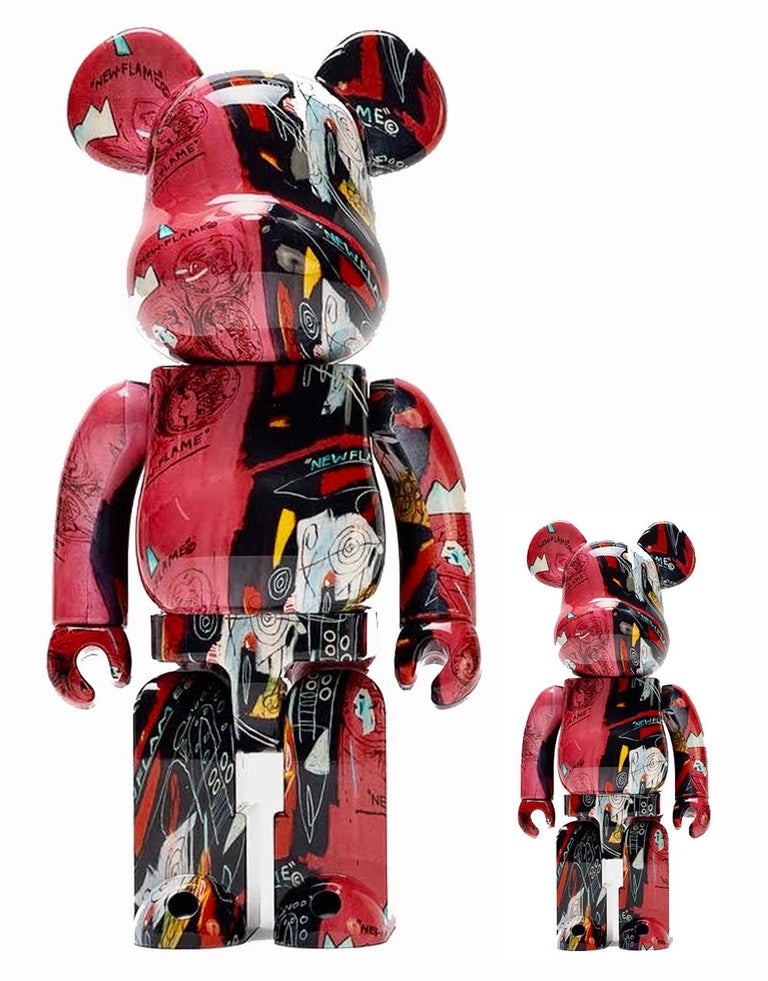 Warhol Basquiat Bearbrick 400% and 100% figures (Warhol Basquiat