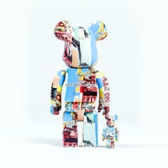BEARBRICK JEAN-MICHEL BASQUIAT Jouet Medicom en vinyle 400 % et 100 % japonais Figure POP ART