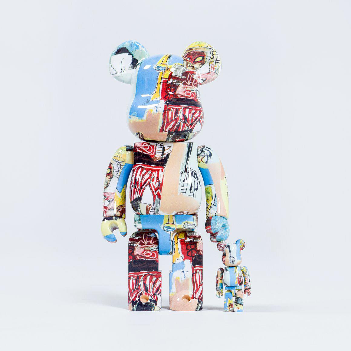 after Jean-Michel Basquiat Figurative Sculpture - BEARBRICK JEAN-MICHEL BASQUIAT 400% &100% Medicom Toy Japan Vinyl figure POP ART