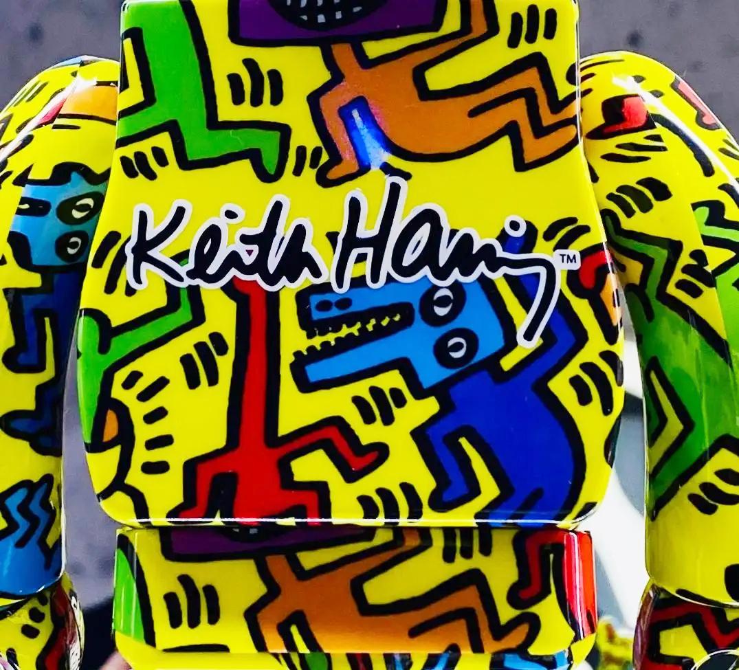 Keith Haring, Andy Warhol, & Jean-Michel Basquiat Bearbrick 400%: set of 3 works: 
Unique, timeless Keith Haring, Andy Warhol, and Basquiat collectibles, each trademarked & licensed by the artist's estates. The partnered figures reveals these three