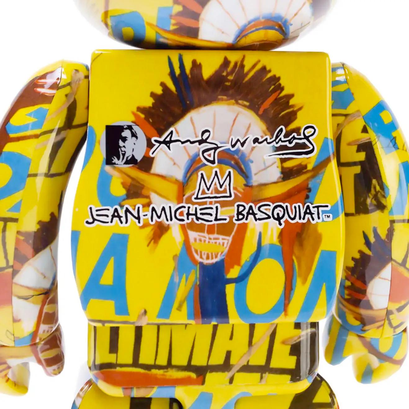 Keith Haring, Andy Warhol, & Jean-Michel Basquiat Bearbrick 400%: set of 3 works: 
Unique, timeless Keith Haring, Andy Warhol, and Basquiat collectibles, each trademarked & licensed by the artist's estates. The partnered figures reveals these three