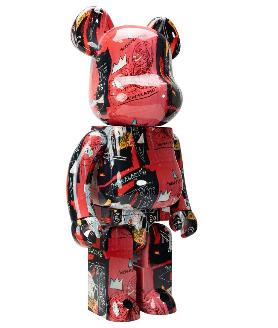 Warhol Basquiat Bearbrick 1000 % compagnon Basquiat BE@RBRICK - Pop Art Mixed Media Art par after Jean-Michel Basquiat