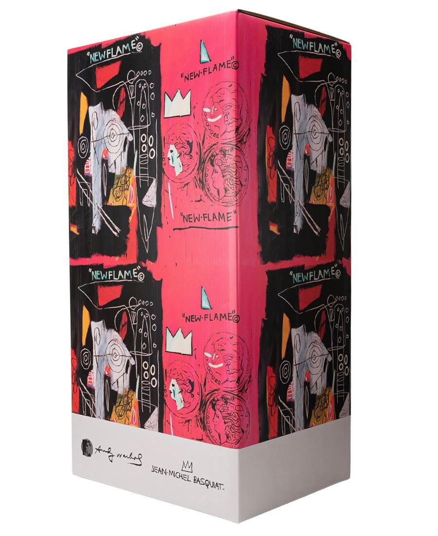 Bearbrick and Andy Warhol Foundation and Estate of Jean-Michel Basquiat 1000% Bearbrick Vinyl Figure: 
A nicely sized (27 inch) & highly decorative Warhol Basquiat statue figure that makes for a standout home display.

Trademark & licensed by the