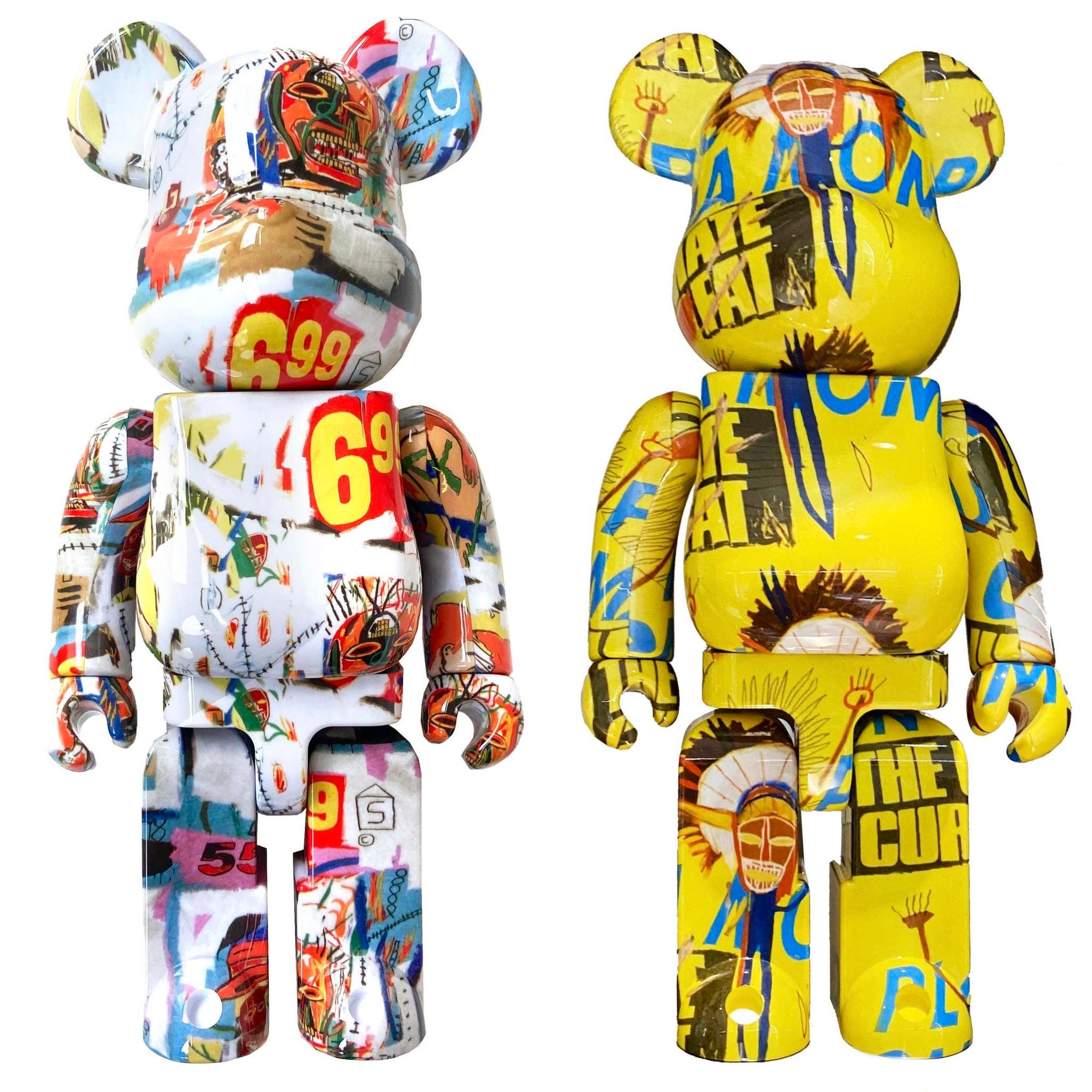 Warhol Basquiat Bearbrick - Figures 400 % : ensemble de 2 (Warhol Basquiat BE@RBRICK) - Print de after Jean-Michel Basquiat