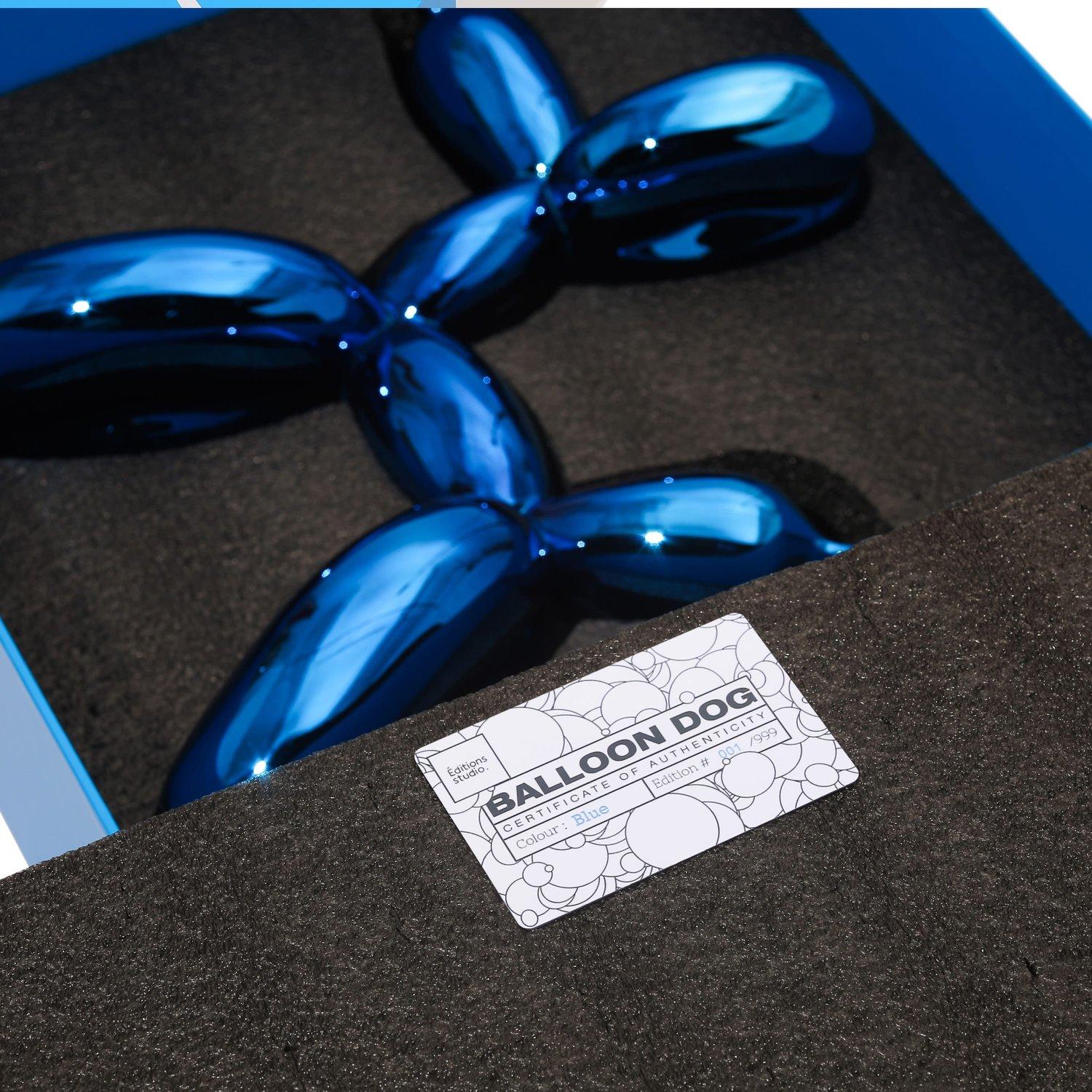 Ballon Dog - Blue - Pop Art Sculpture by After Jeff Koons
