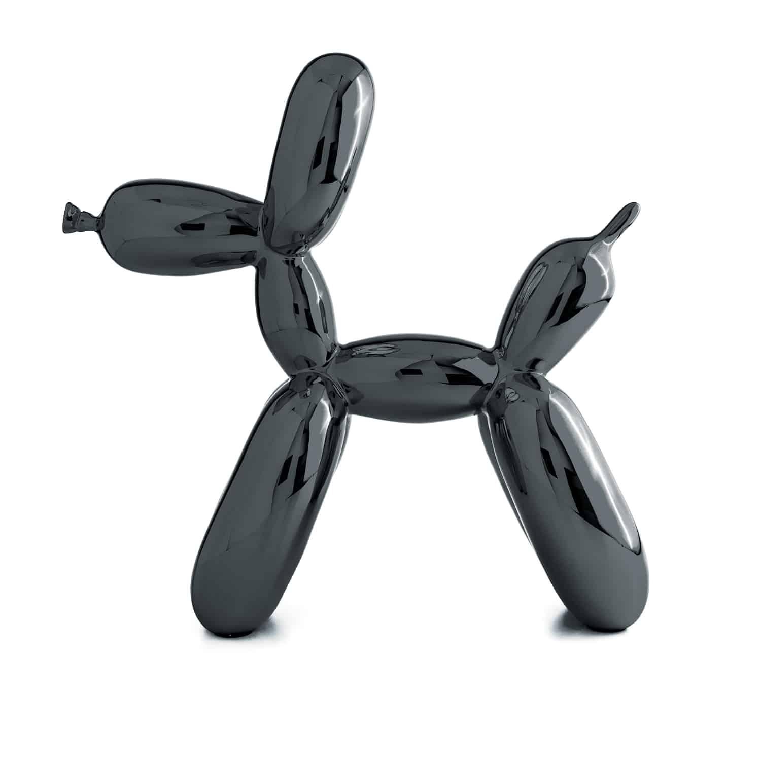 Balloon Dog (After)- Graphite Black - Sculpture by After Jeff Koons