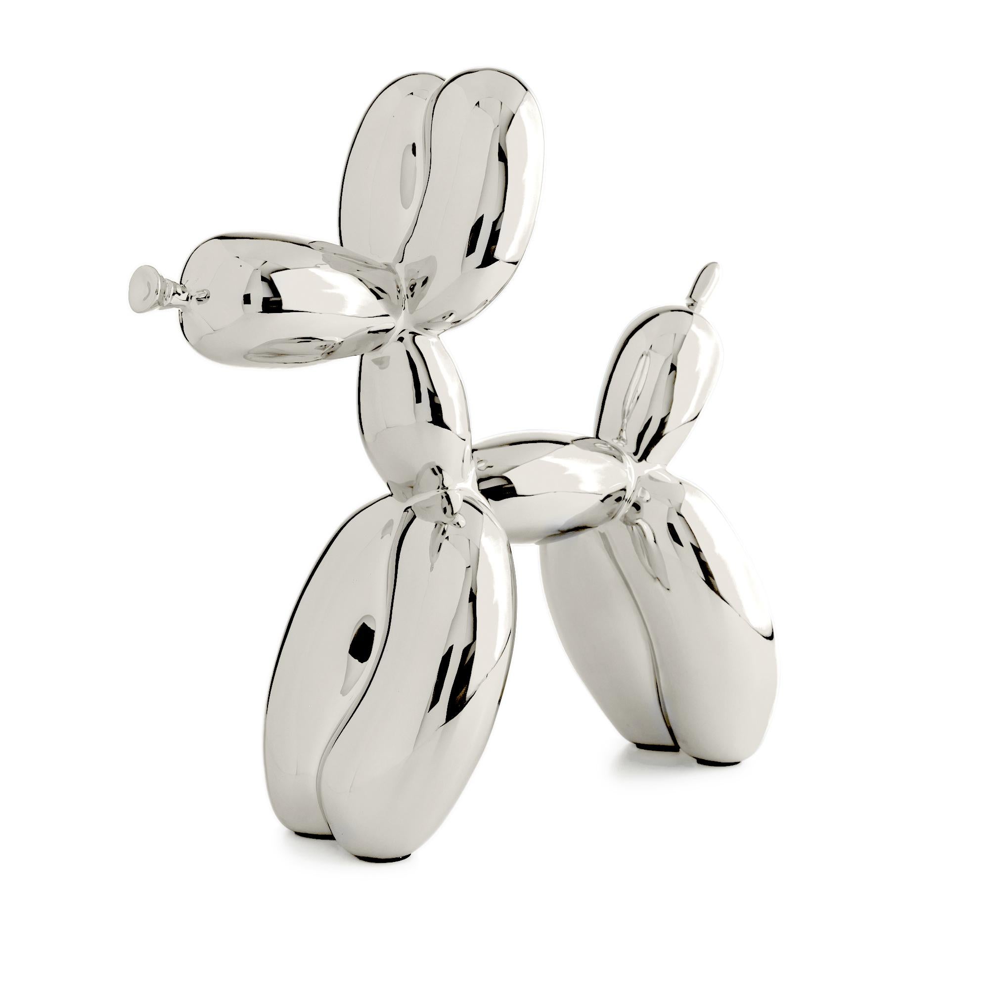 Balloon Dog (After Jeff Koons ) XXL- Silver Resin Sculpture, Limited Edition