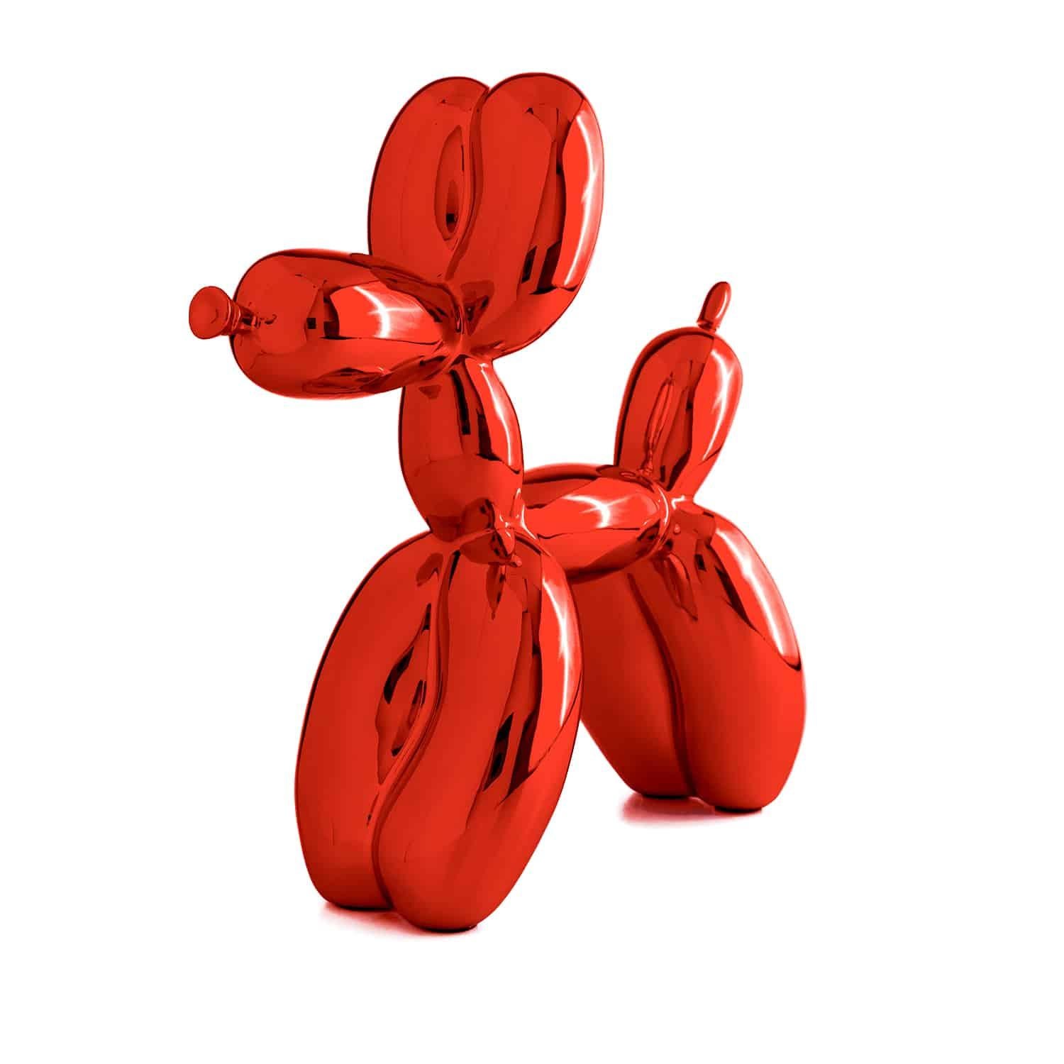 After Jeff Koons Figurative Sculpture - Balloon Dog (After) -  Red