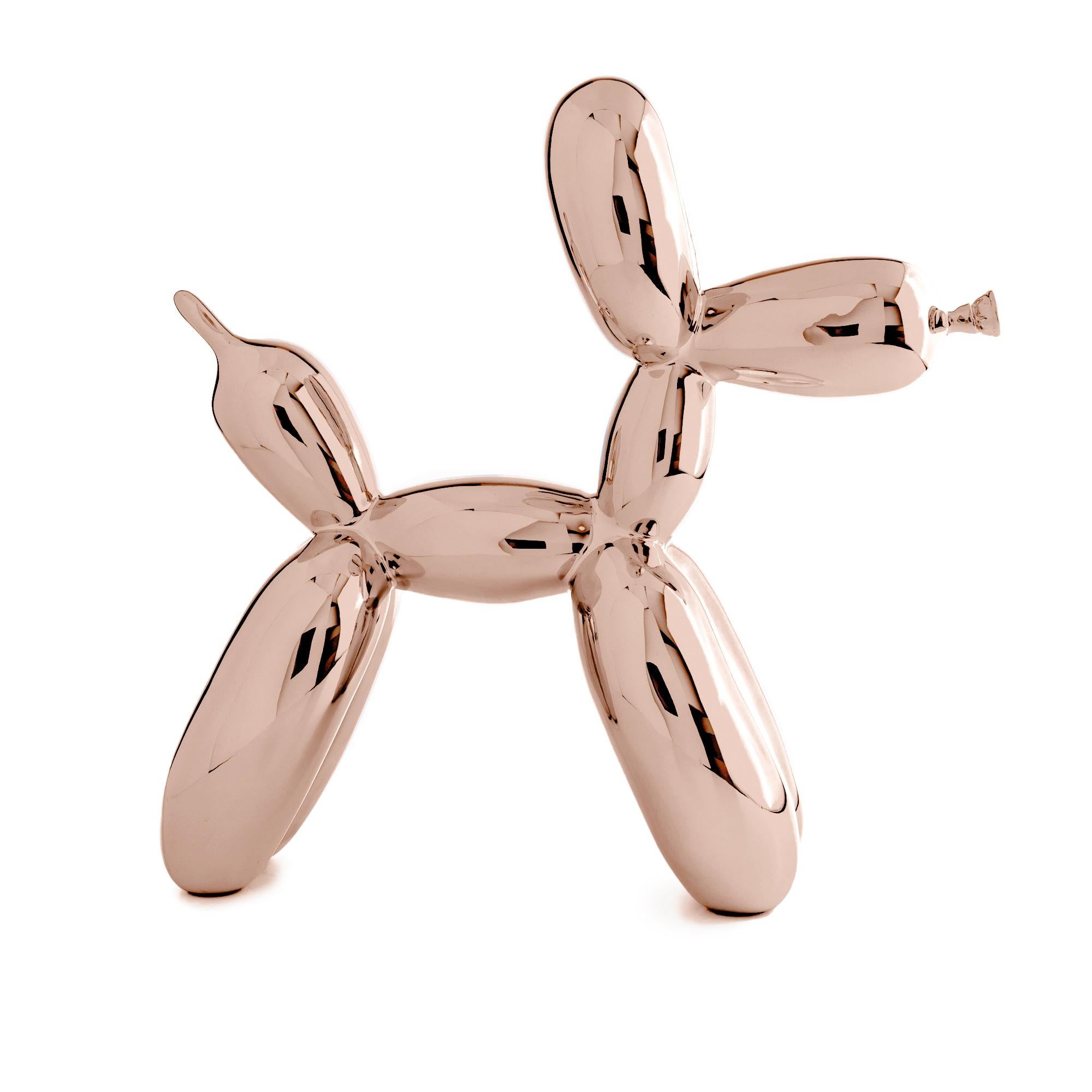 Balloon Dog ( After ) - Rosé Gold - Or Figurative Sculpture par After Jeff Koons