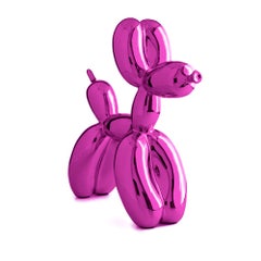 Scultura di cane a palloncino PINK XXL, resina fusa a freddo, 21° secolo