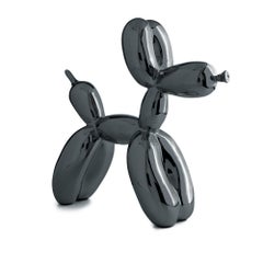 Balloon Dog Sculpture, Graphite Black, (After Jeff Koons) XXL