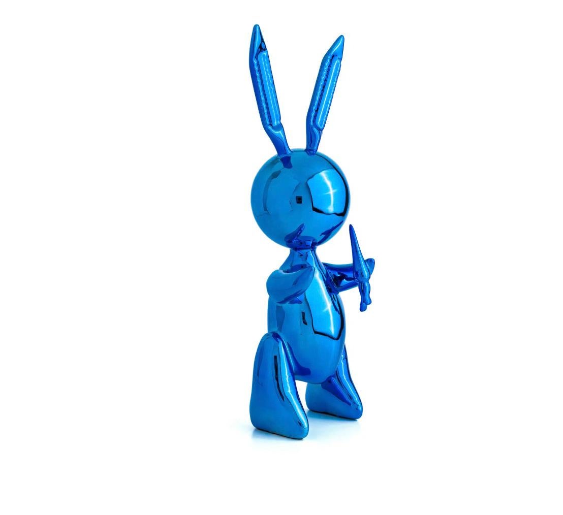 Lapin ballon XL - Bleu - Sculpture de After Jeff Koons